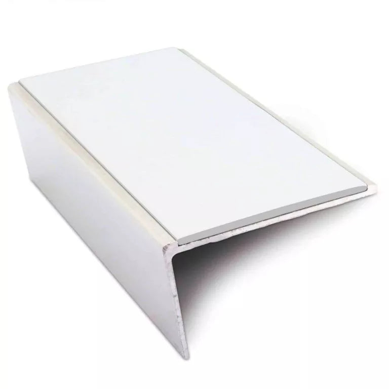 NSL02 57 x 32mm Aluminium Non Slip Stair Nosing Rakeback Edge Trim With Pvc Insert Stair Nosing etc