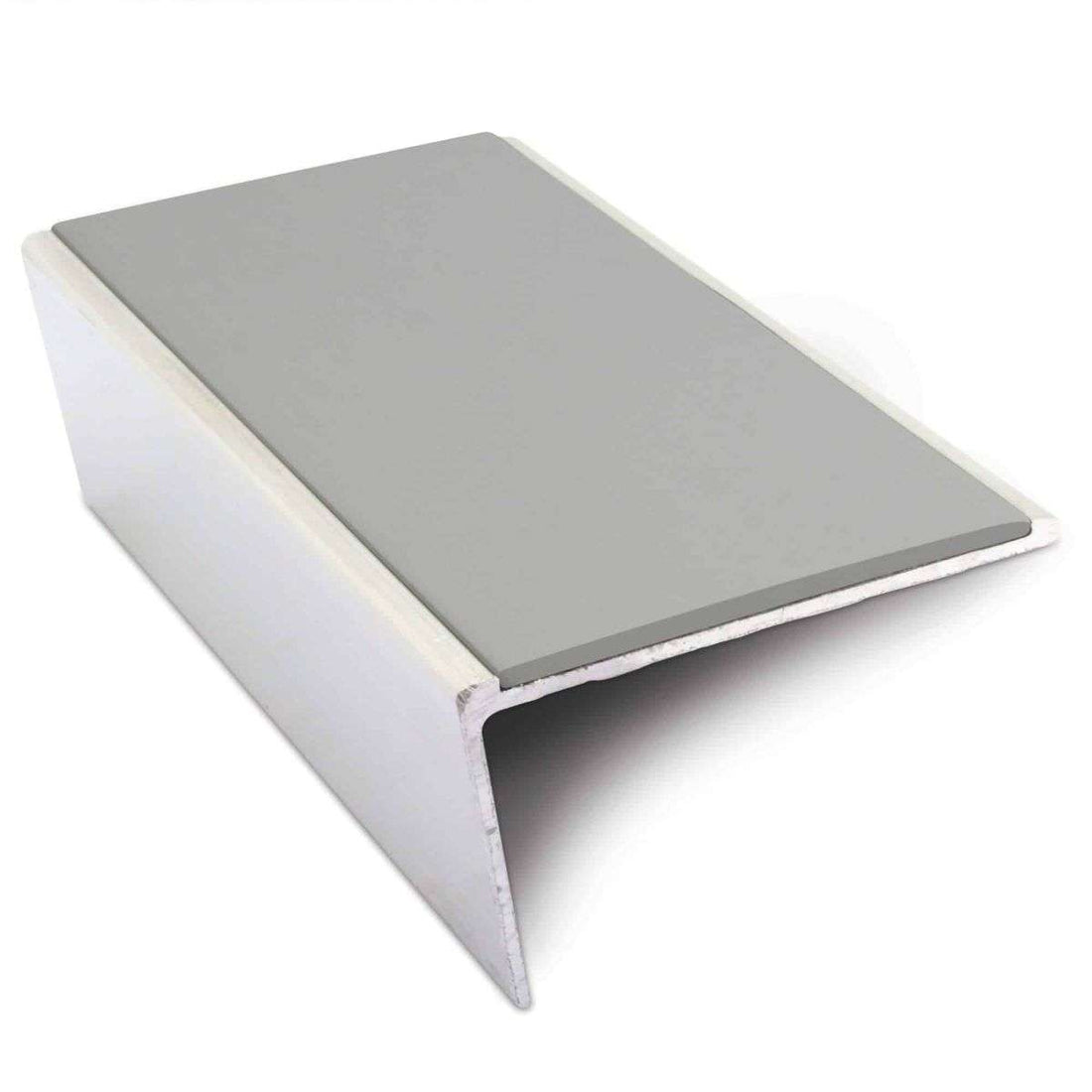 NSL02 57 x 32mm Aluminium Non Slip Stair Nosing Rakeback Edge Trim With PVC Insert