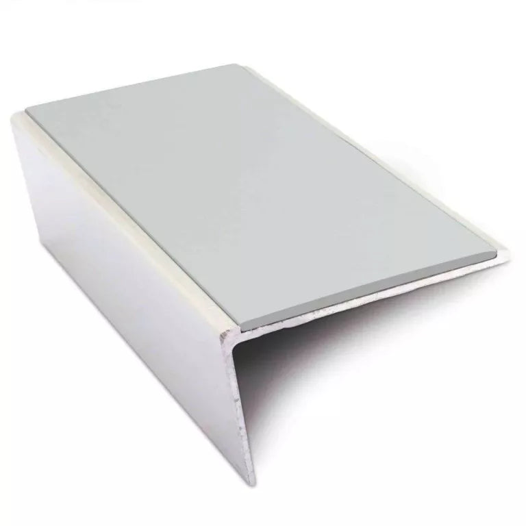 NSL02 57 x 32mm Aluminium Non Slip Stair Nosing Rakeback Edge Trim With Pvc Insert Stair Nosing etc