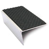 NSL02 Tredsafe 57 x 32mm Aluminium Non Slip Stair Nosing Rakeback Edge Trim With PVC Insert