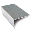 NSL02 Tredsafe 57 x 32mm Aluminium Non Slip Stair Nosing Rakeback Edge Trim With PVC Insert