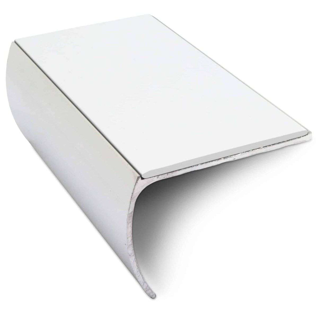 NSL03 57 x 40mm Aluminium Non Slip Stair Nosing Bullnose Edge Trim With PVC Insert