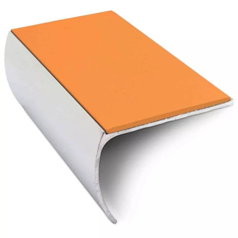 NSL03 57 x 40mm Aluminium Non Slip Stair Nosing Bullnose Edge Trim With Pvc Insert Stair Nosing etc