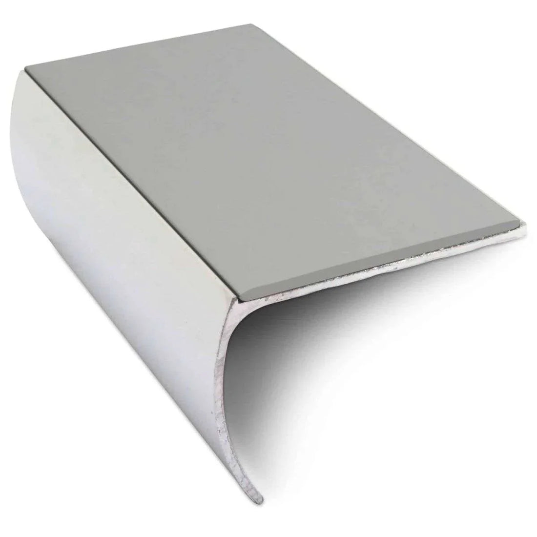 NSL03 57 x 40mm Aluminium Non Slip Stair Nosing Bullnose Edge Trim With PVC Insert