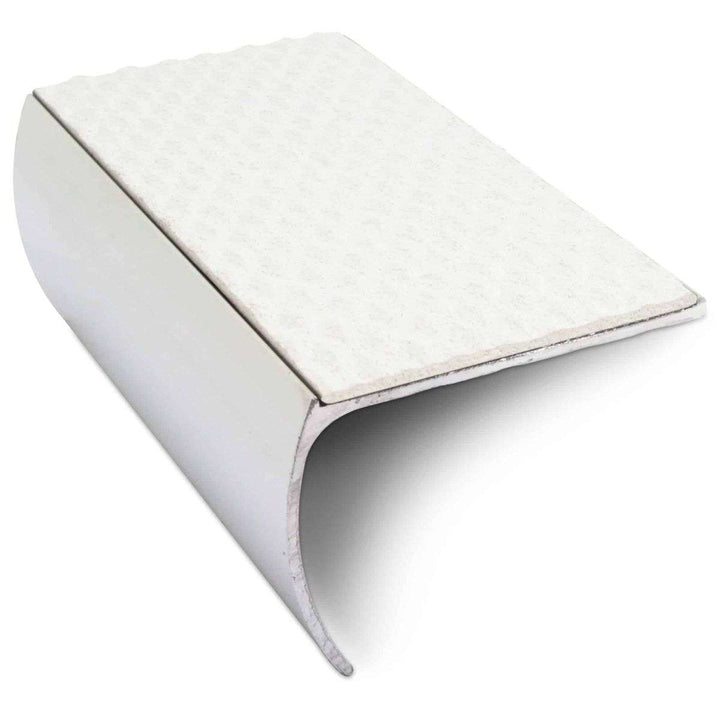 NSL03 Tredsafe 57 x 40mm Aluminium Non Slip Stair Nosing Bullnose Edge Trim With PVC Insert
