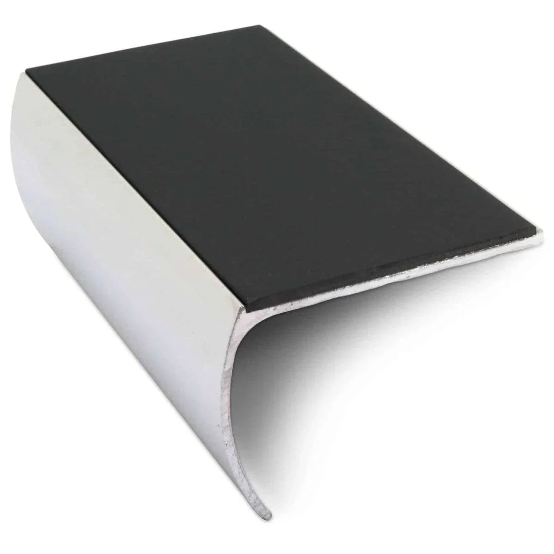 NSL03 57 x 40mm Aluminium Non Slip Stair Nosing Bullnose Edge Trim With PVC Insert