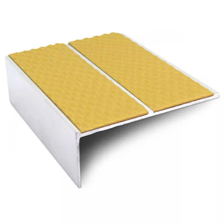 NSL09 Tredsafe 85 x 32mm Aluminium Non Slip Stair Nosing Edge Trim With Pvc Insert Stair Nosing etc