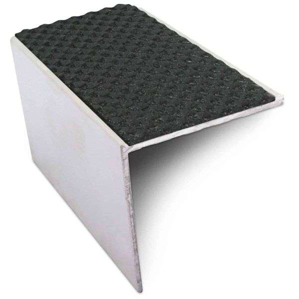 NSL19 Tredsafe 56 x 55mm DDA Compliant Aluminium Non Slip Stair Nosing Edge Trim With Pvc Insert Stair Nosing etc