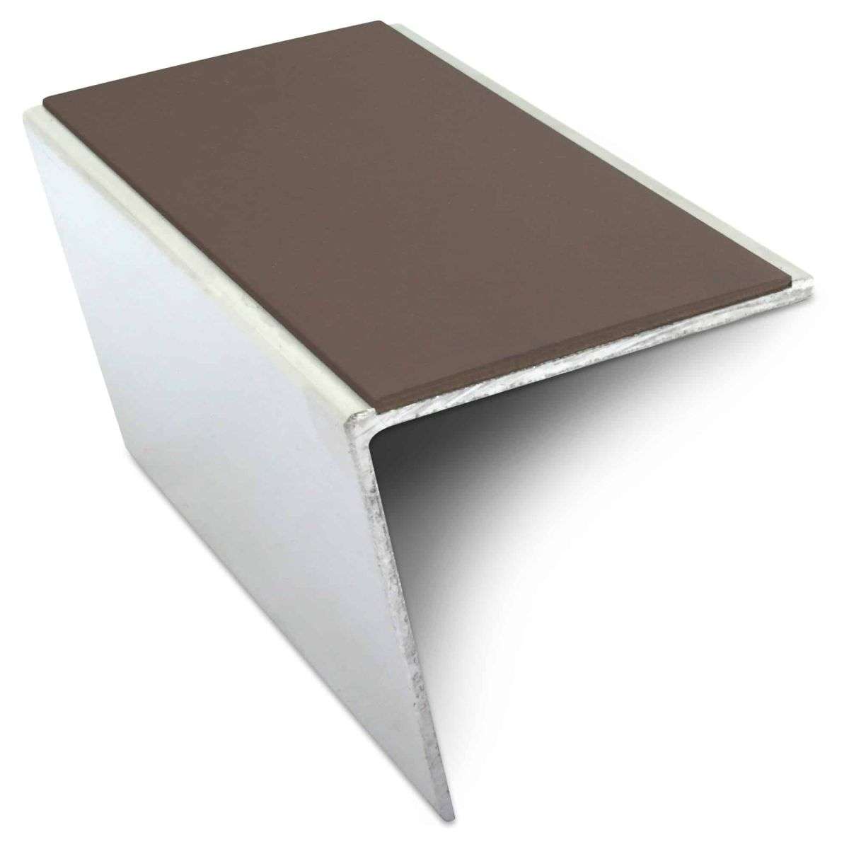 NSL20 57 x 55mm DDA Compliant Aluminium Non Slip Stair Nosing Edge Trim With Pvc Insert Stair Nosing etc