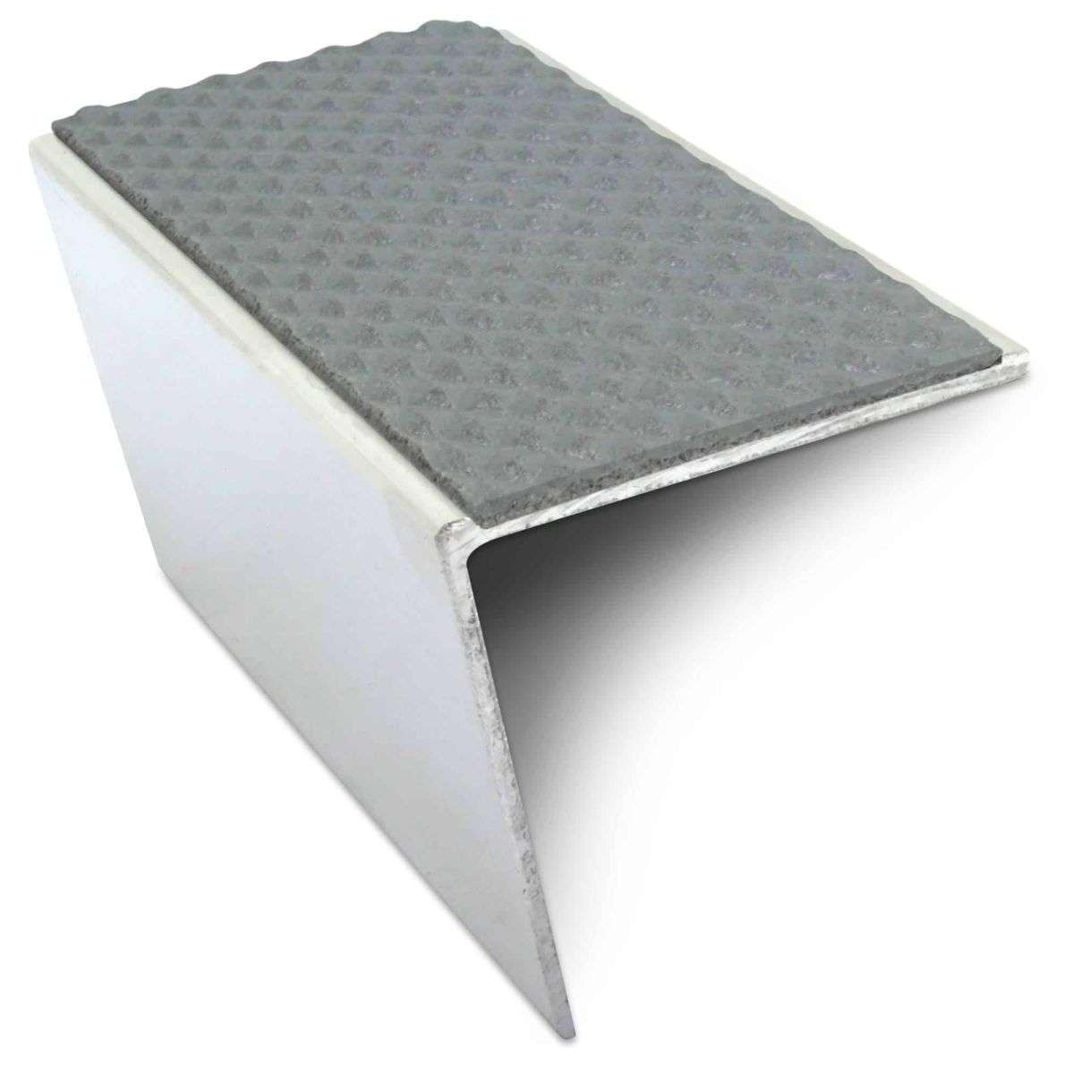 NSL20 Tredsafe 57 x 55mm DDA Compliant Aluminium Non Slip Stair Nosing Edge Trim With Pvc Insert Stair Nosing etc