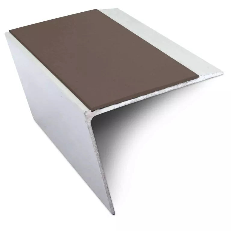 NSL26 67 x 55mm DDA Compliant Aluminium Non Slip Stair Nosing Edge Trim With Pvc Insert Stair Nosing etc