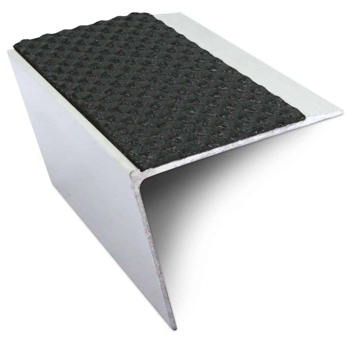 NSL26 Tredsafe 67 x 55mm DDA Compliant Aluminium Non Slip Stair Nosing Edge Trim With PVC Insert