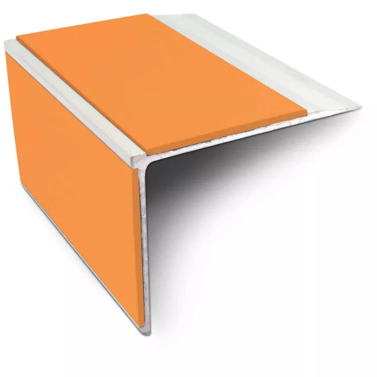 NSL27 75mm x 58mm DDA Compliant Aluminium Non Slip Stair Nosing Edge Trim With Pvc Insert Stair Nosing etc