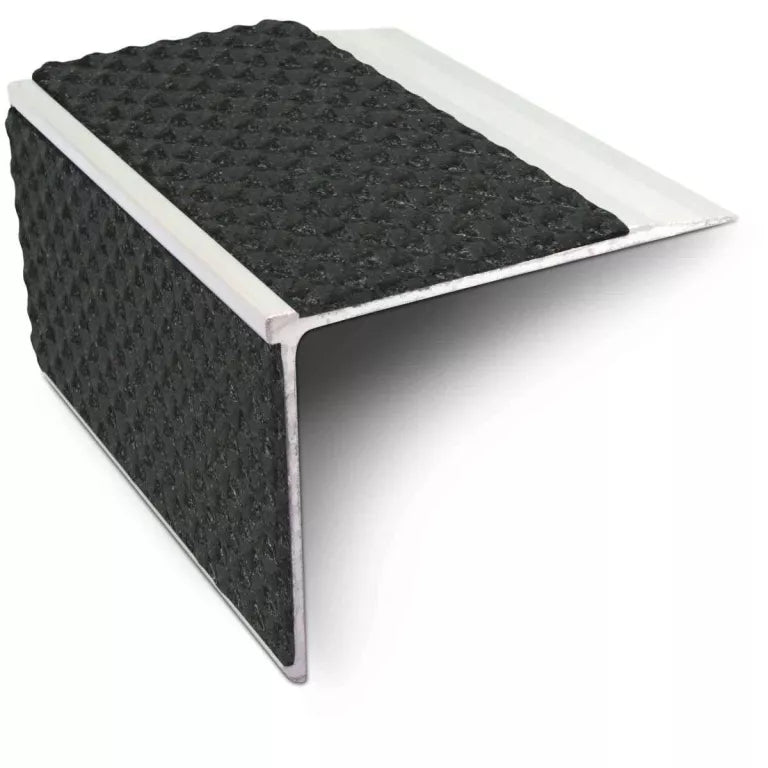 NSL27 Tredsafe 75mm x 58mm DDA Compliant Aluminium Non Slip Stair Nosing Edge Trim With Pvc Insert Stair Nosing etc