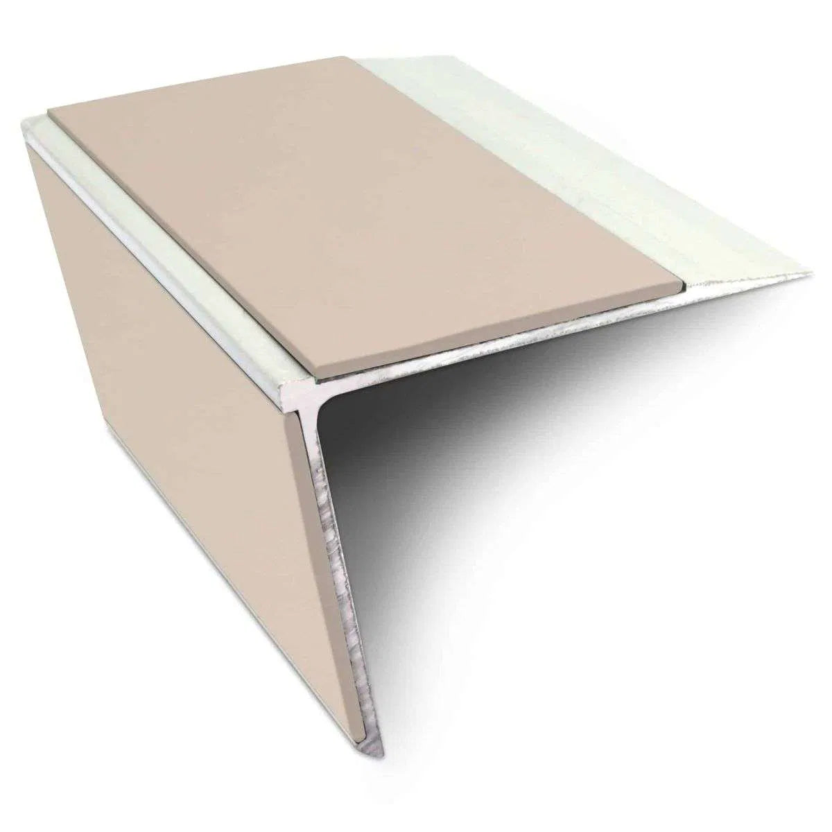 NSL28 75mm x 58mm DDA Compliant Aluminium Non Slip Stair Nosing Edge Trim With Pvc Insert Stair Nosing etc