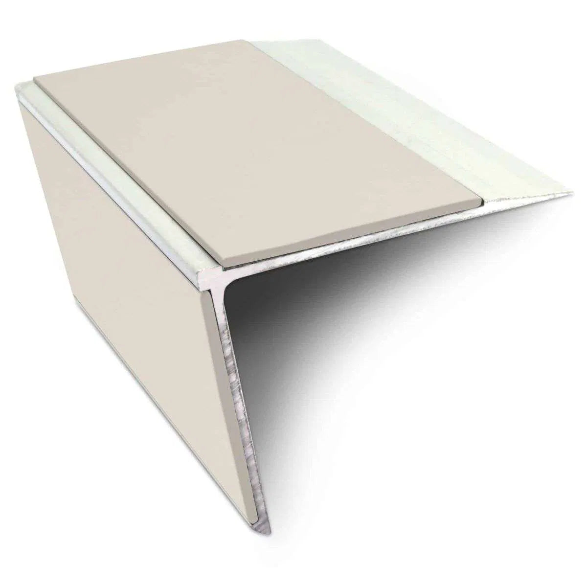 NSL28 75mm x 58mm DDA Compliant Aluminium Non Slip Stair Nosing Edge Trim With Pvc Insert Stair Nosing etc