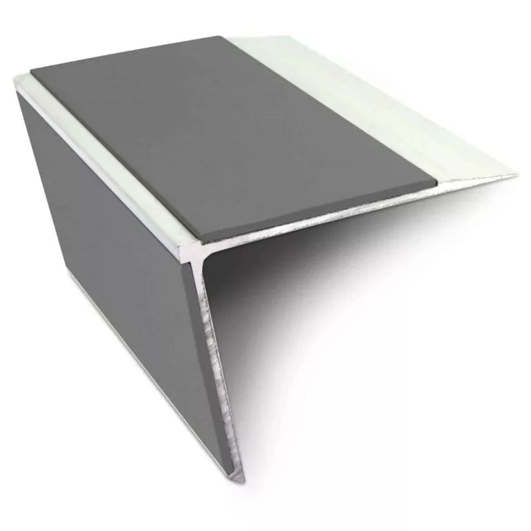 NSL28 75mm x 58mm DDA Compliant Aluminium Non Slip Stair Nosing Edge Trim With Pvc Insert Stair Nosing etc