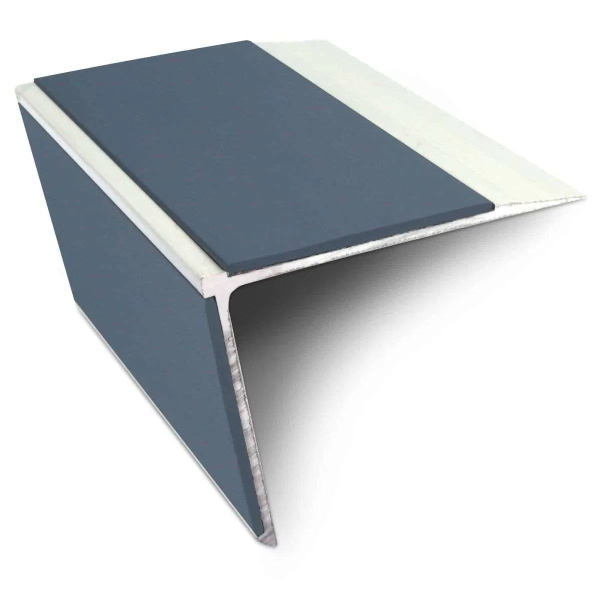 NSL28 75mm x 58mm DDA Compliant Aluminium Non Slip Stair Nosing Edge Trim With Pvc Insert Stair Nosing etc