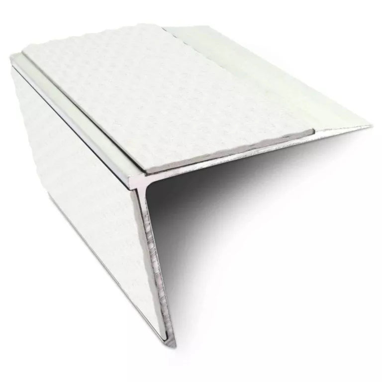 NSL28 Tredsafe 75mm x 58mm DDA Compliant Aluminium Non Slip Stair Nosing Edge Trim With Pvc Insert Stair Nosing etc