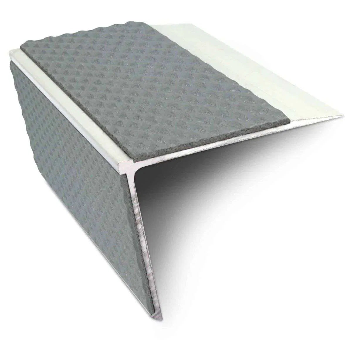 NSL28 Tredsafe 75mm x 58mm DDA Compliant Aluminium Non Slip Stair Nosing Edge Trim With Pvc Insert Stair Nosing etc