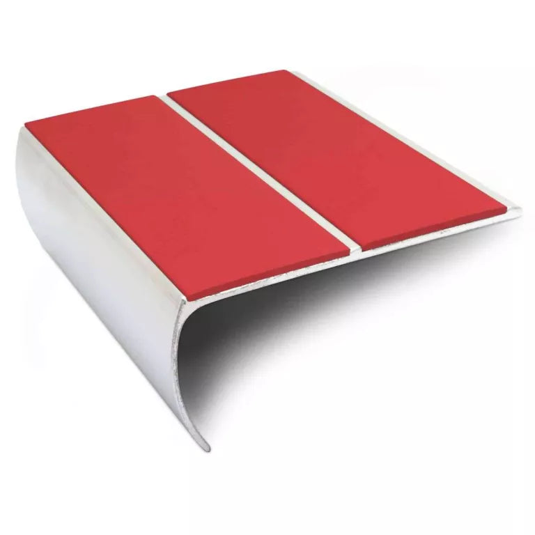 NSL29 87 x 40mm Aluminium Non Slip Stair Nosing Edge Trim With PVC Insert Stair Nosing etc