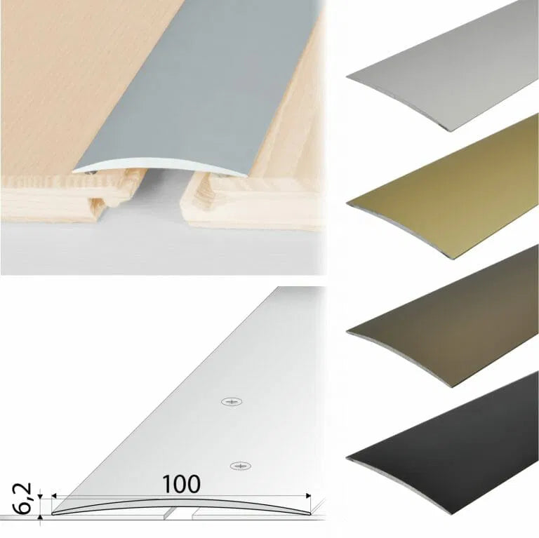 A72 100mm Anodised Aluminium Self Adhesive Door Threshold Strip Stair Nosing etc