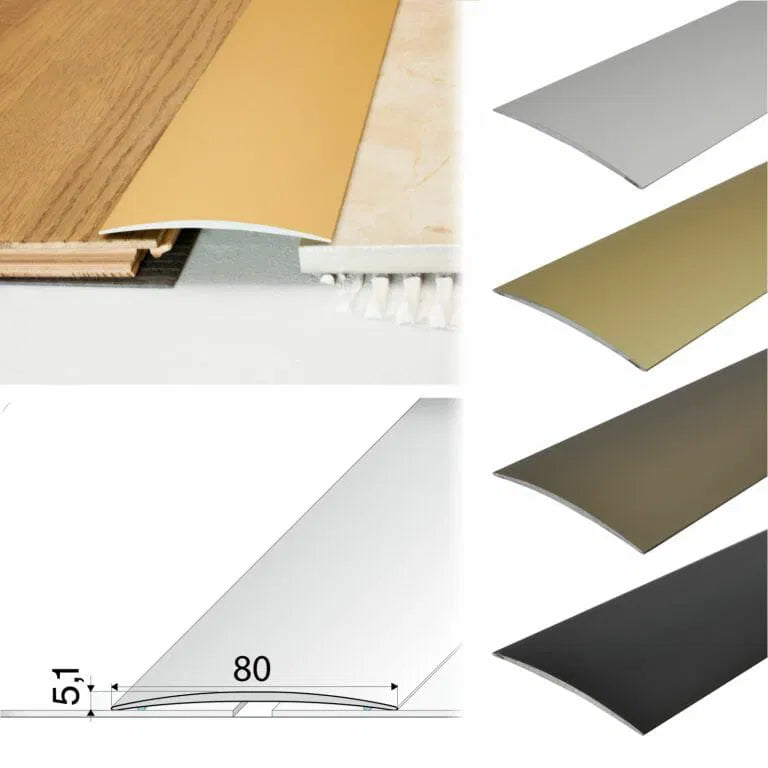 A71 80mm Anodised Aluminium Self Adhesive Door Threshold Strip Stair Nosing etc