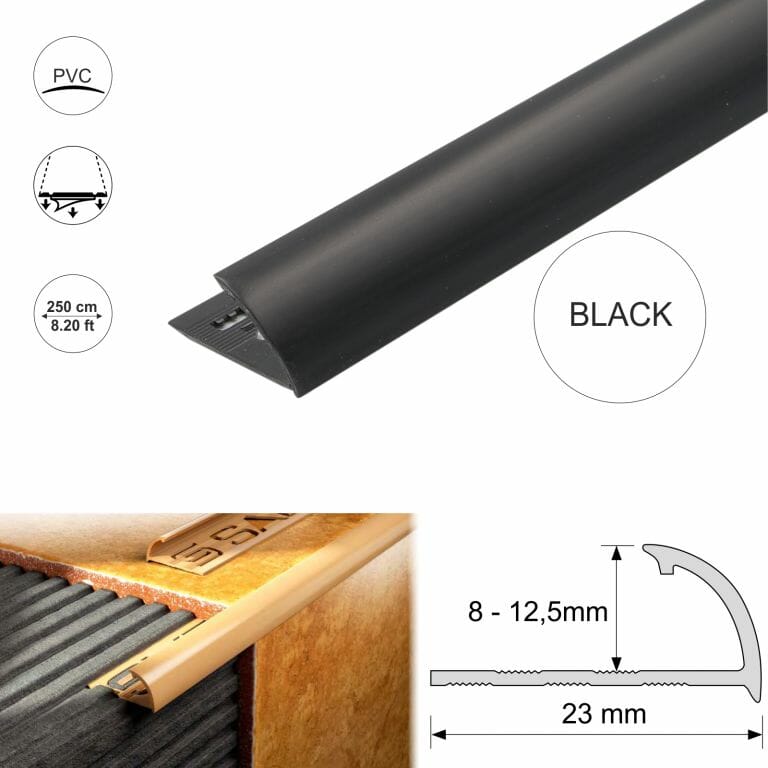 Round Edge PVC Tile Trims Quadrant Tile 8,10,12.5mm Stair Nosing etc