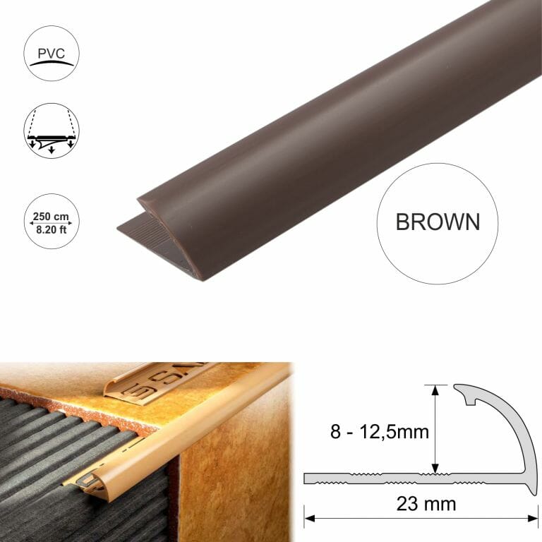 Round Edge PVC Tile Trims Quadrant Tile 8,10,12.5mm Stair Nosing etc