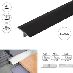 A56 26mm Anodised Aluminium Threshold Trim T Bar Transition Strip For Tiles